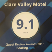 Clare Valley Motel 9.1 Guest Review Awards 2016 Booking.com